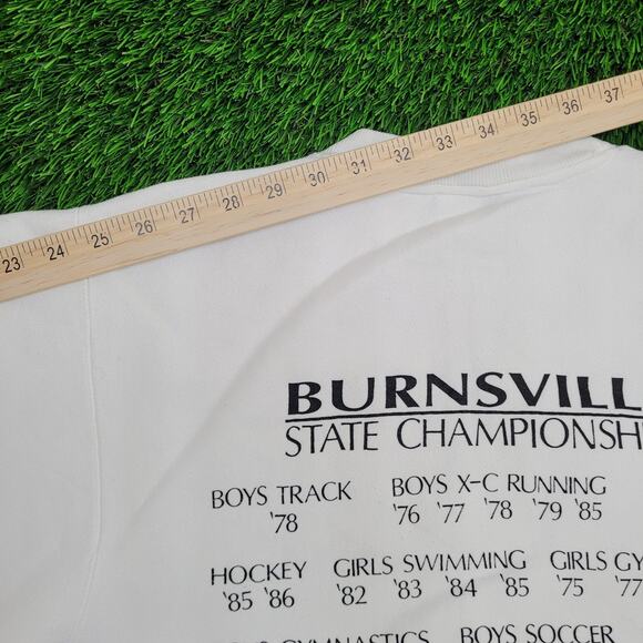 Vintage Burnsville High School Sweatshirt Large 23x25 USA Made 70s 80s - Picture 11 of 16